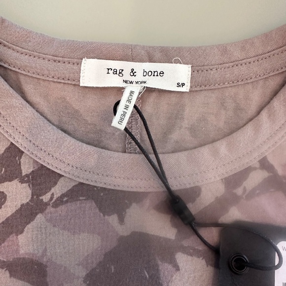 NEW Rag & Bone Pima Cotton Slub Jersey Buttery Soft Camo Print T-Shirt Top S - Picture 6 of 7